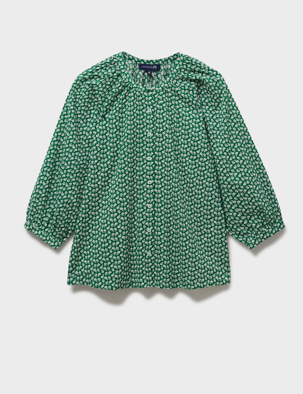 Pure Cotton Ditsy Floral Crew Neck Blouse image 2