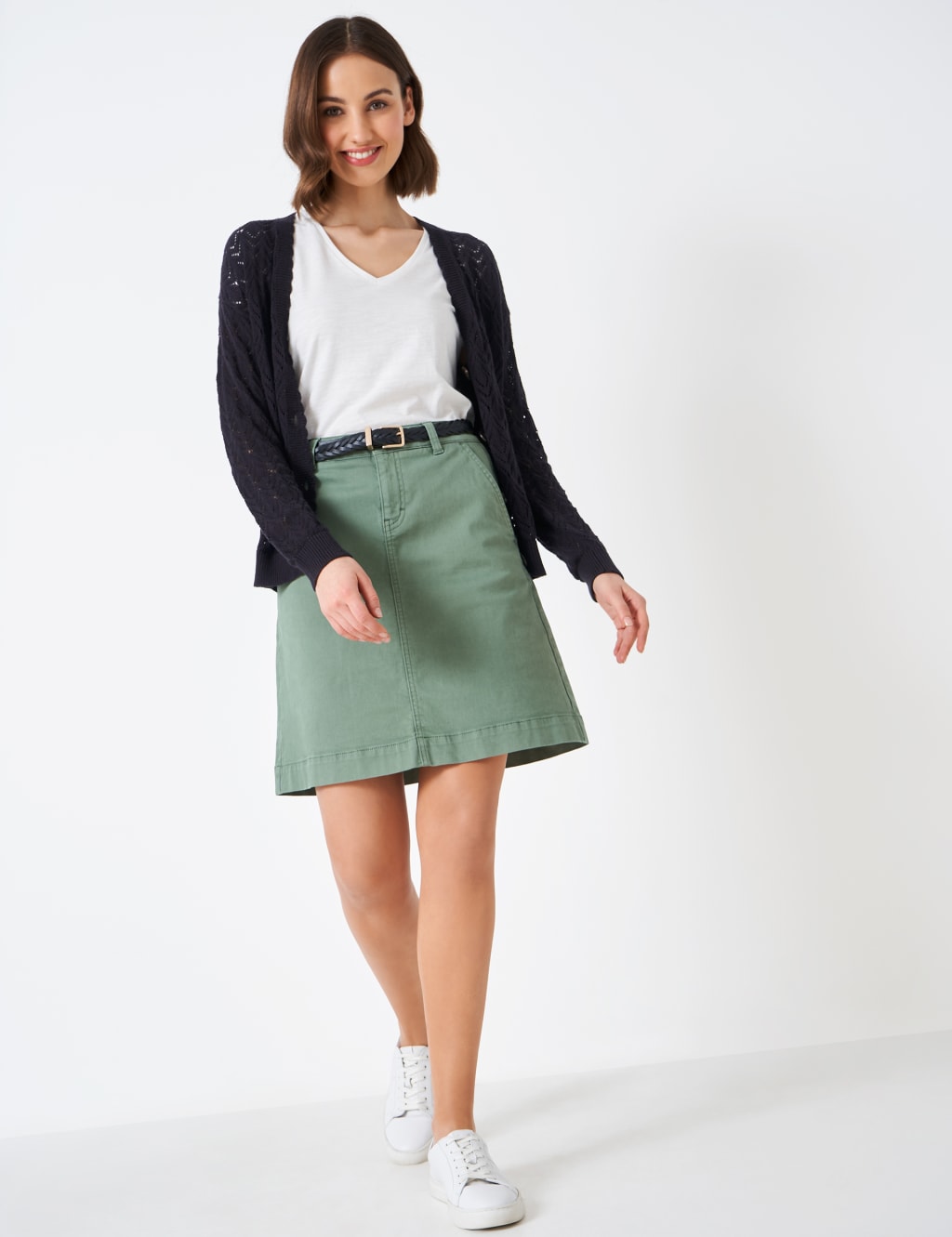 Pure Cotton Pointelle V-Neck Cardigan image 3