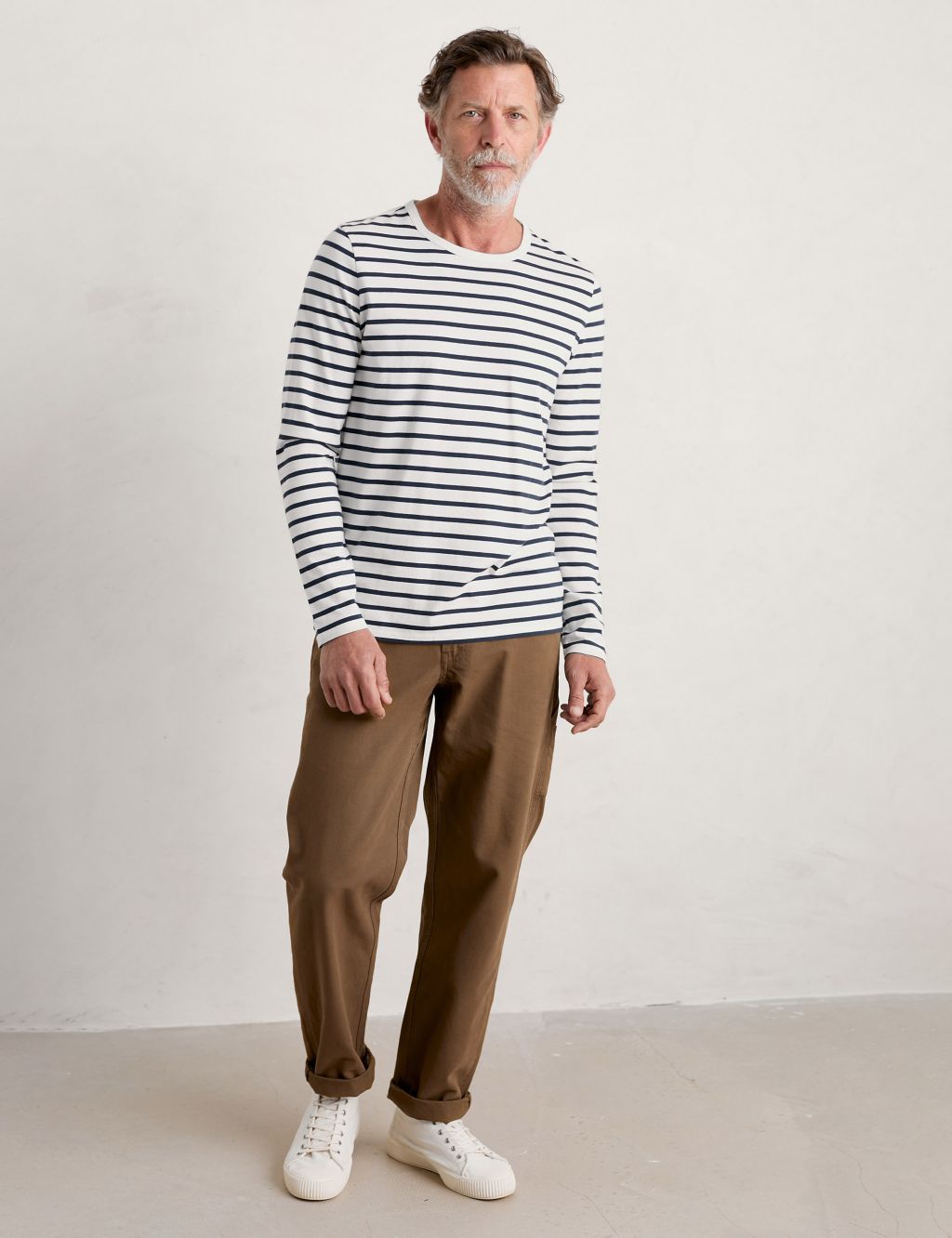 Organic Cotton Striped Long Sleeve T-Shirt image 1