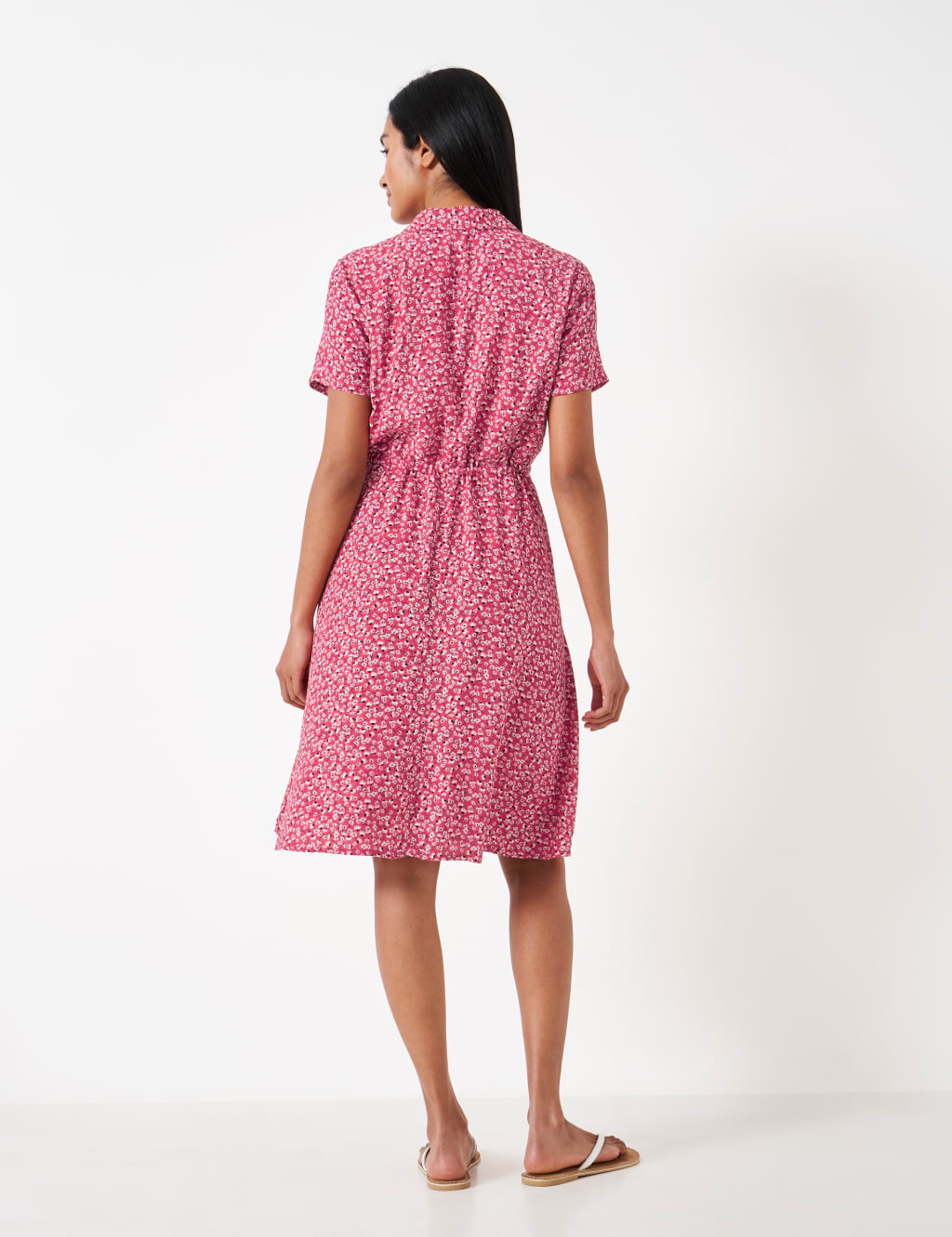 Organic Cotton Ditsy Floral Shirt Dress image 4