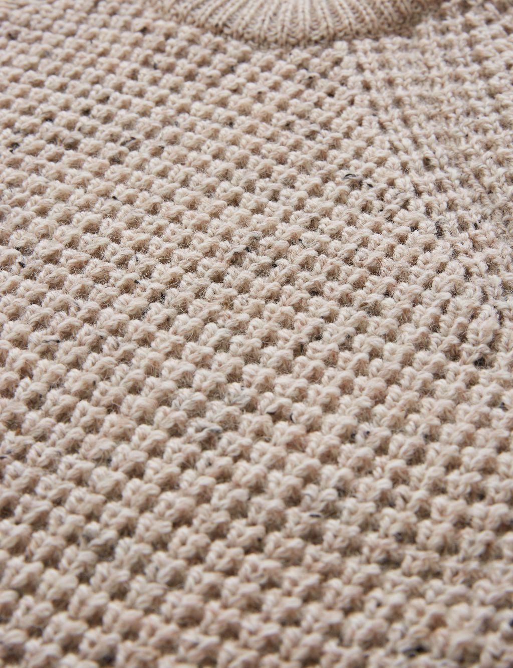 Pure Wool Textured Crew Neck Jumper image 4
