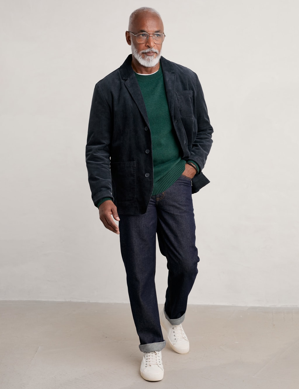 Men's casual cotton blazer top
