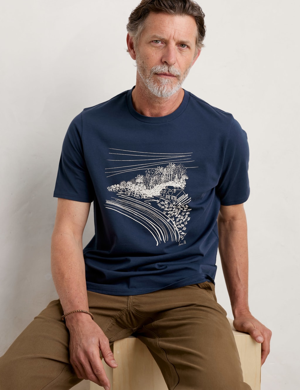 Organic Cotton Coastal Print T-Shirt image 3