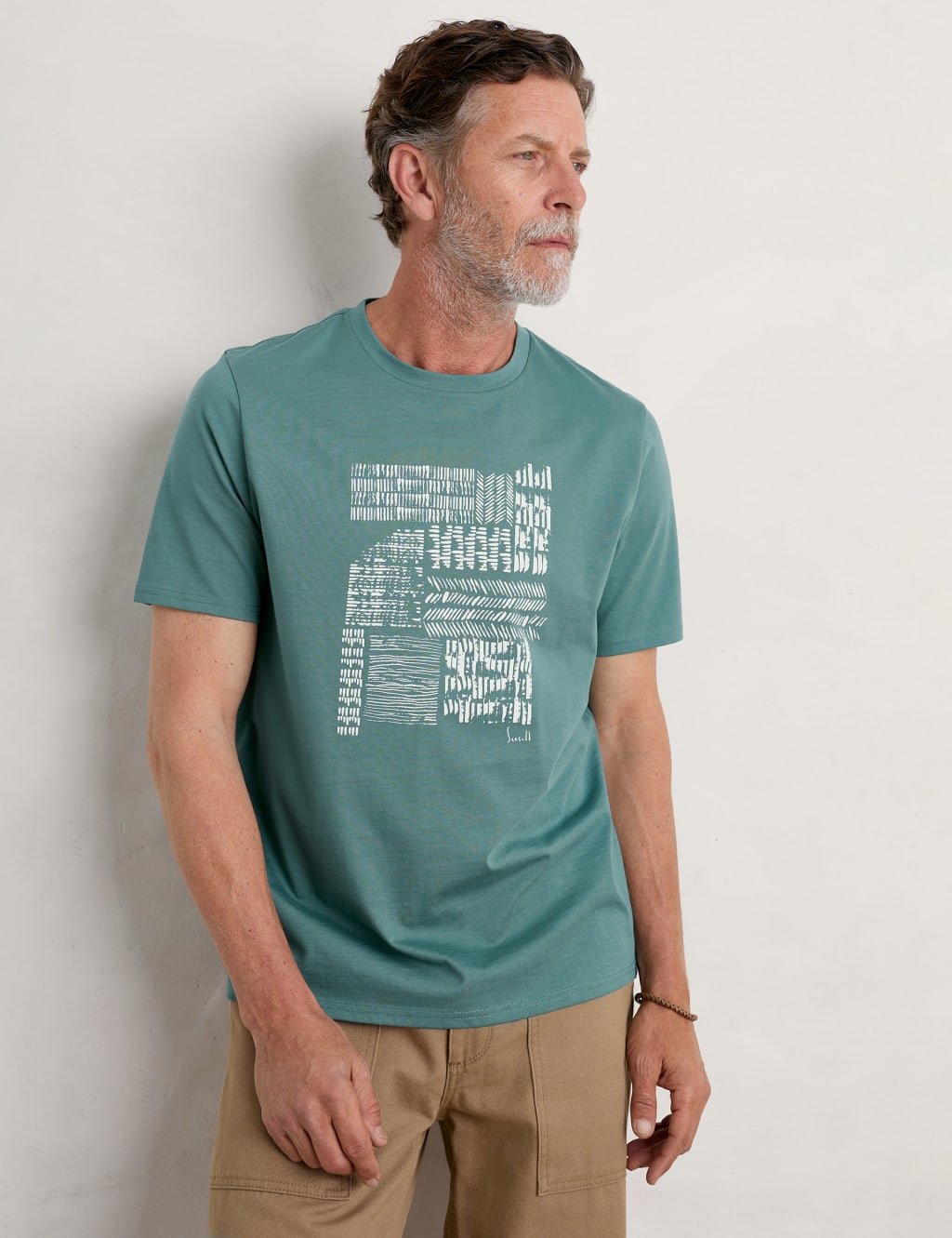 Organic Cotton Printed Crew Neck T-Shirt image 3