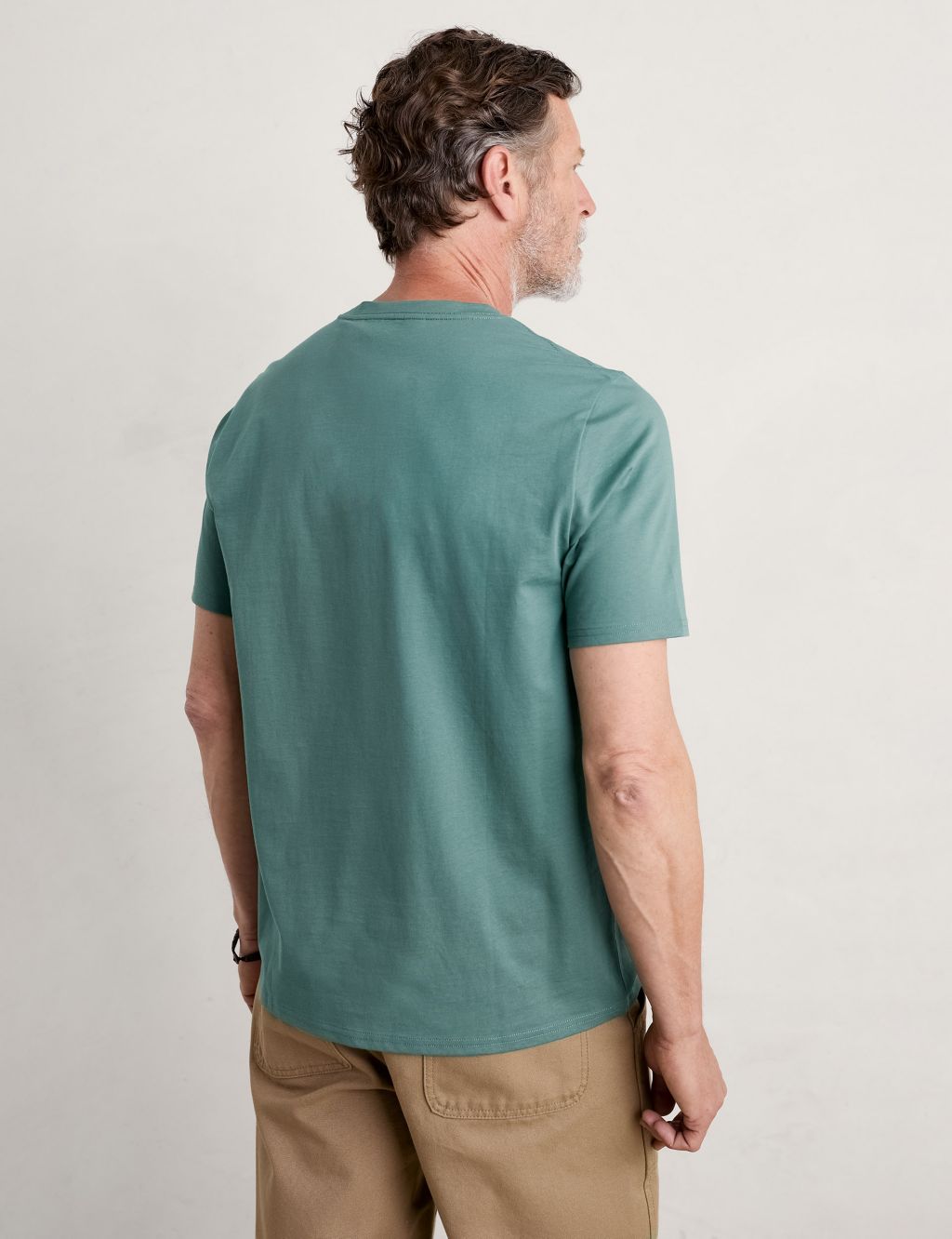 Organic Cotton Printed Crew Neck T-Shirt image 4