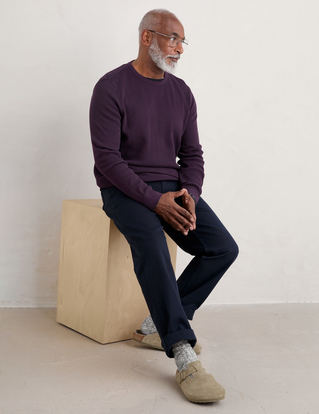 Organic Cotton Textured Crew Neck Top image 1