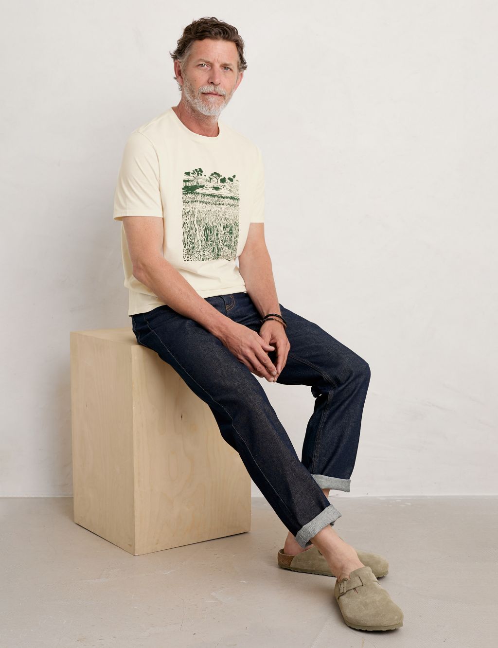Organic Cotton Coastal Print T-Shirt image 1