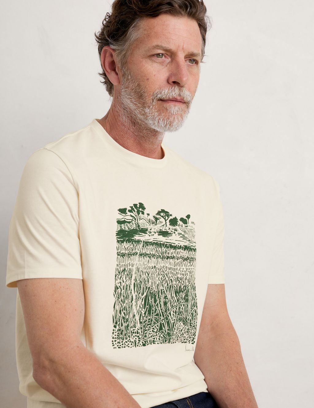 Organic Cotton Coastal Print T-Shirt image 3