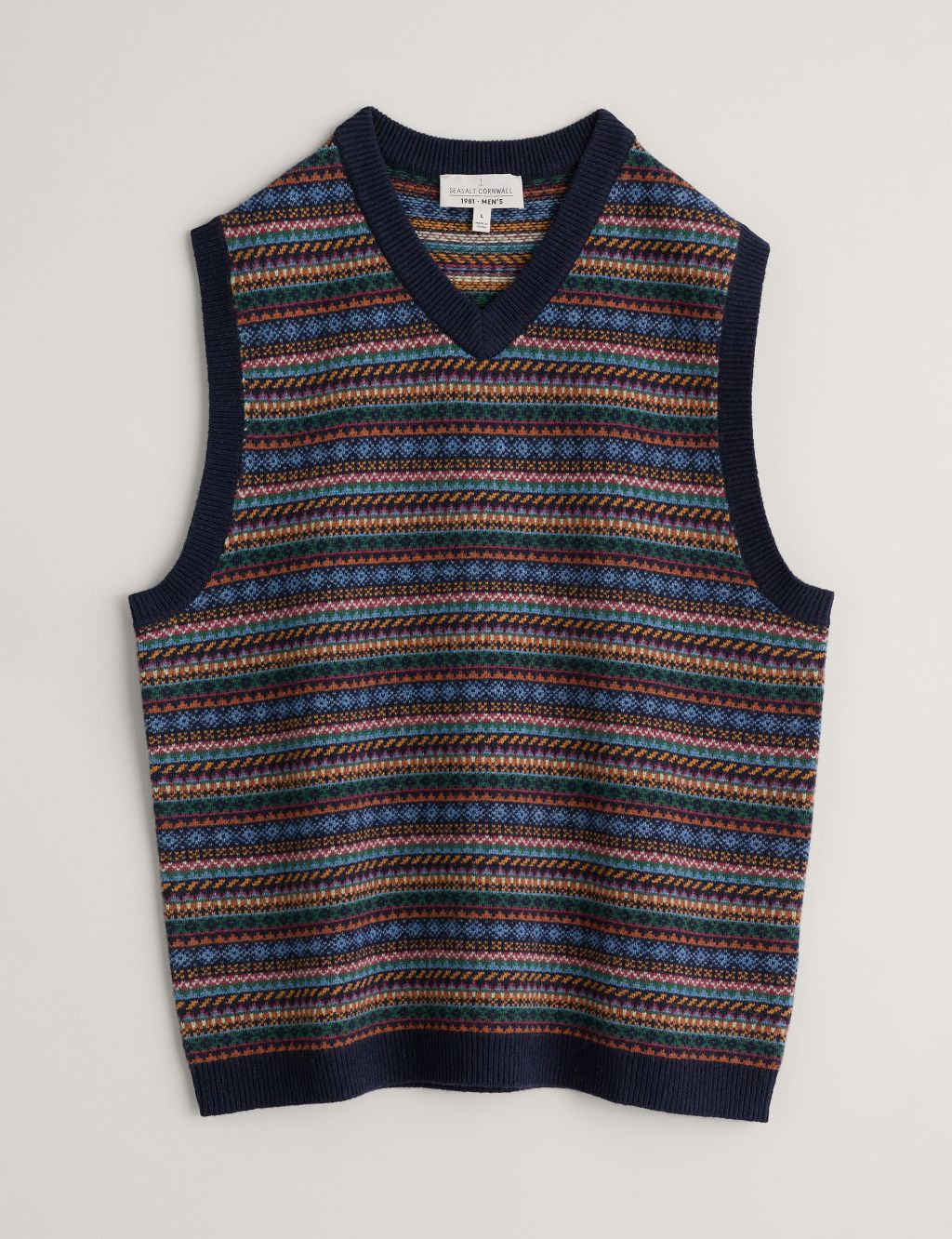 Cotton Rich Fair Isle Knitted Vest image 2