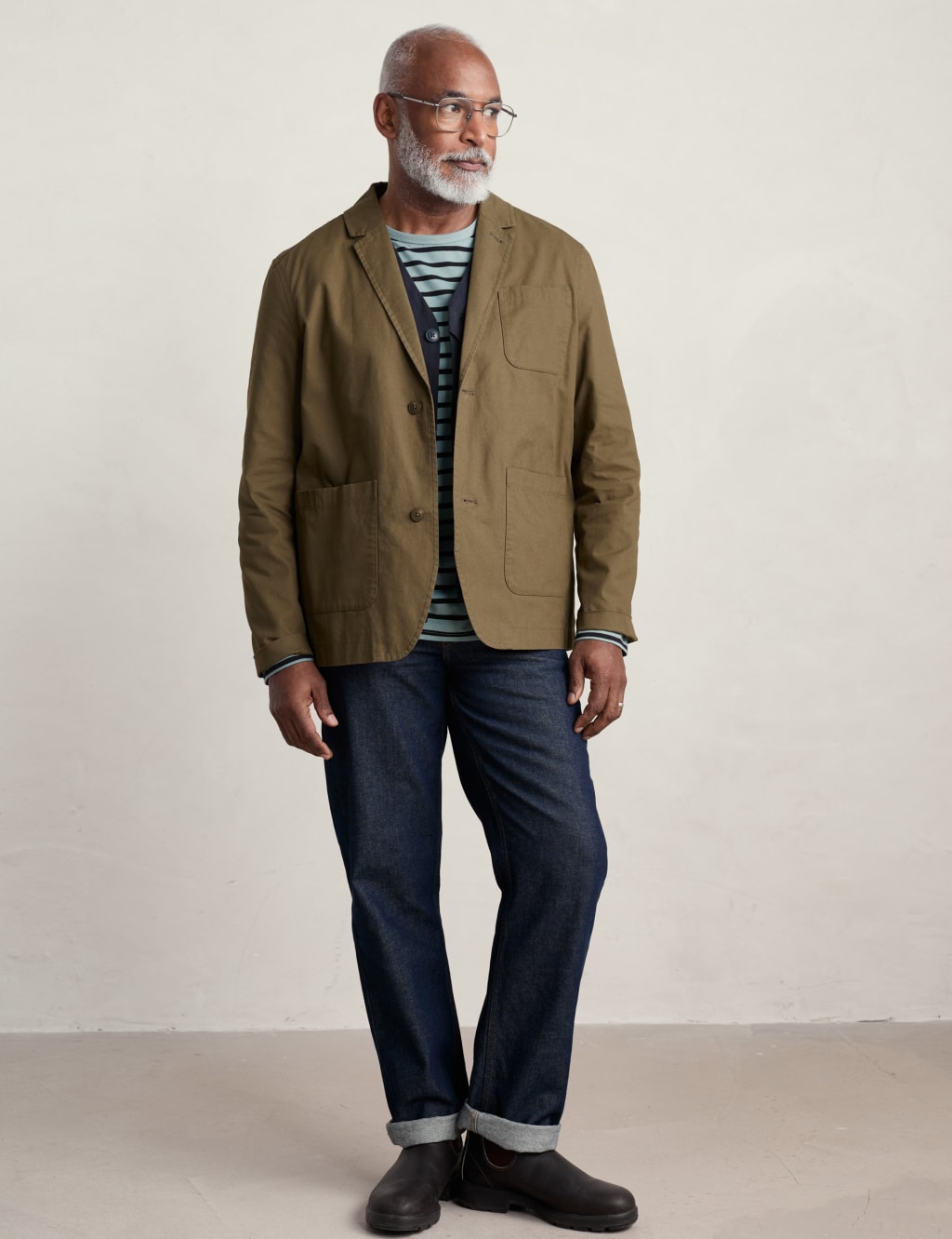 Mens casual cotton blazer hot sale