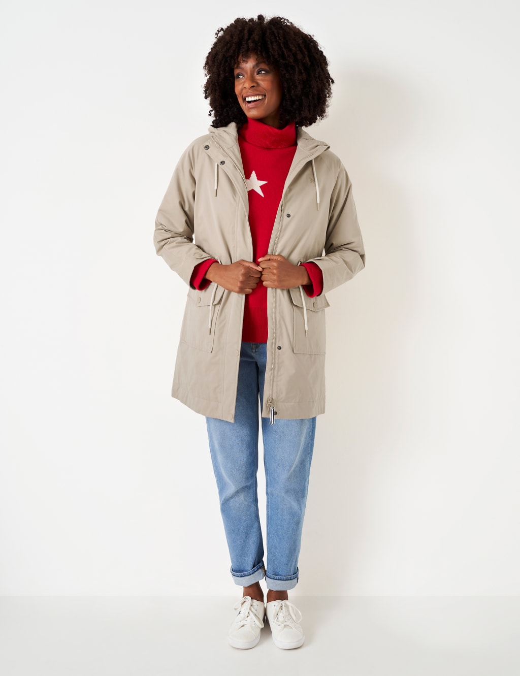 Cotton Blend Waterproof Hooded Parka Coat image 3