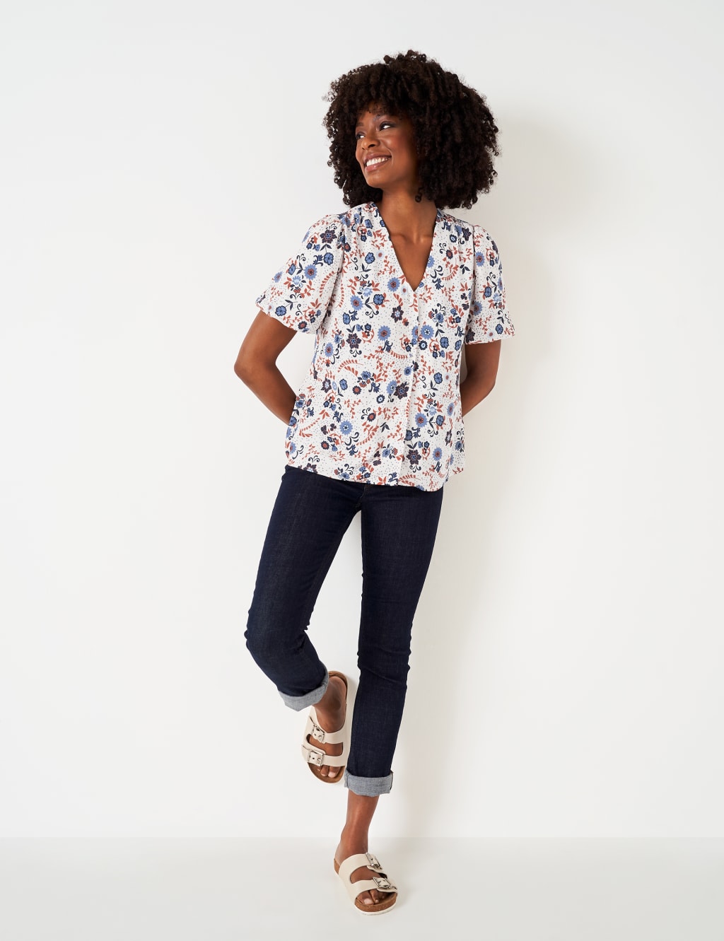 Floral V-Neck Blouse image 3