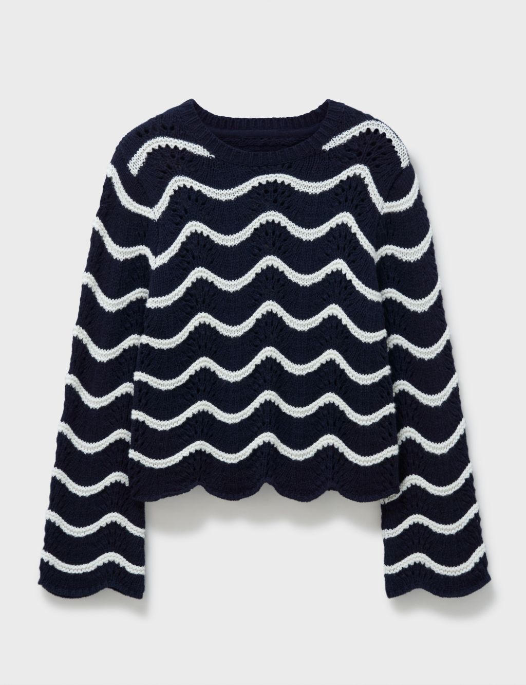 Lambswool Rich Striped Crew Neck Jumper image 2