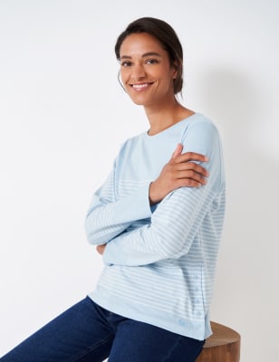 Pure Cotton Striped Top | Crew Clothing | M&S