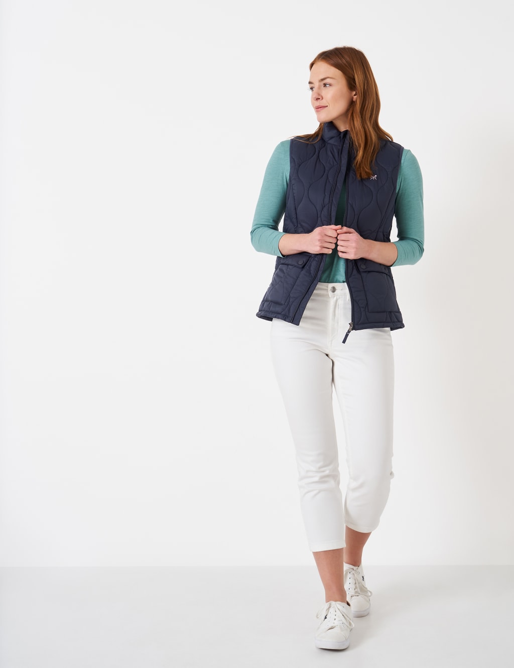 Lightweight Quilted Funnel Neck Gilet image 3
