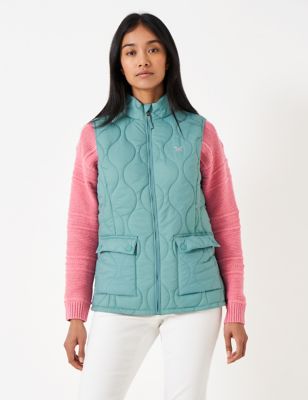 Crew Clothing Womens Lightweight Quilted Funnel Neck Gilet - 8 - Teal, Teal