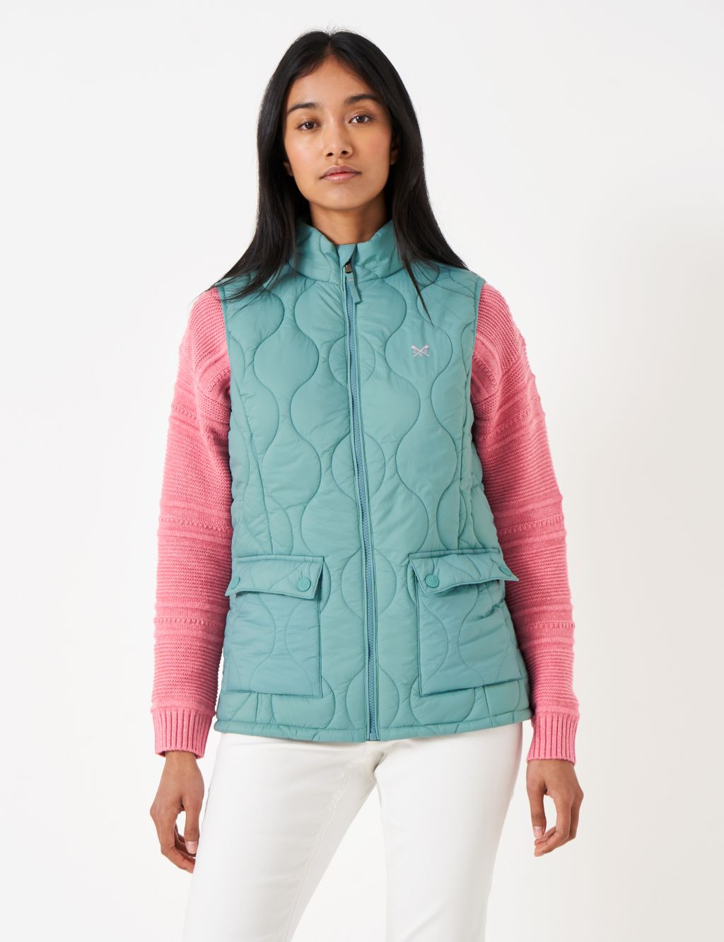 Lightweight Quilted Funnel Neck Gilet