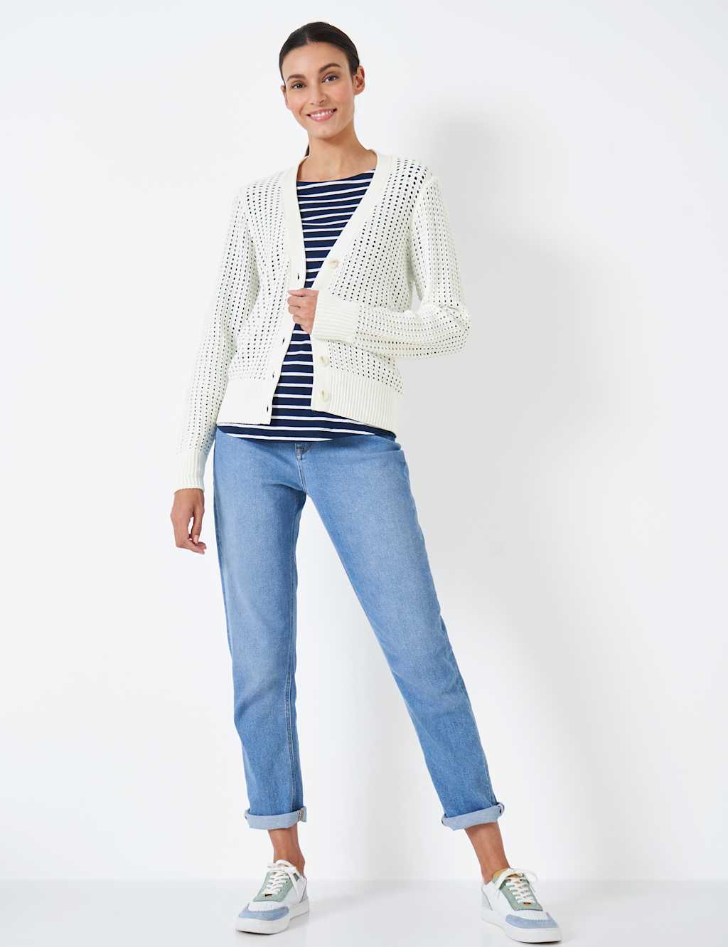 Pure Cotton V-Neck Button Front Cardigan image 4