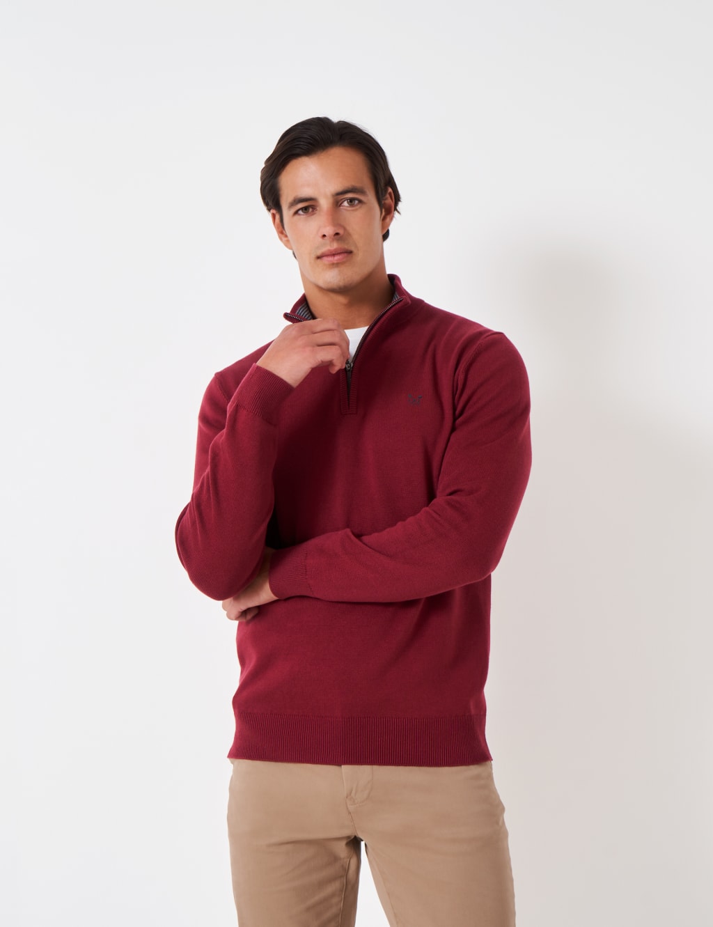 Organic Cotton Half Zip Jumper image 1