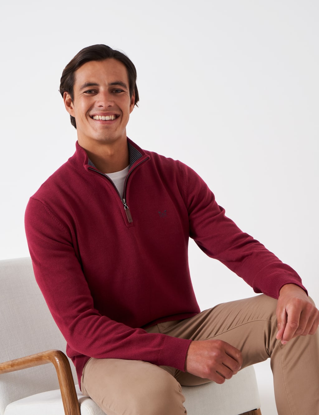Organic Cotton Half Zip Jumper image 3