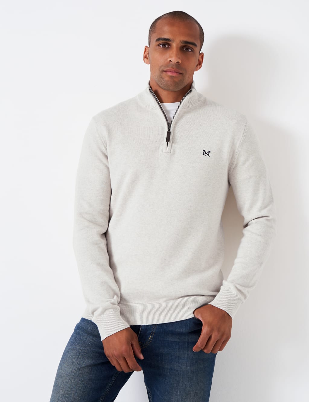 Organic Cotton Half Zip Jumper image 1