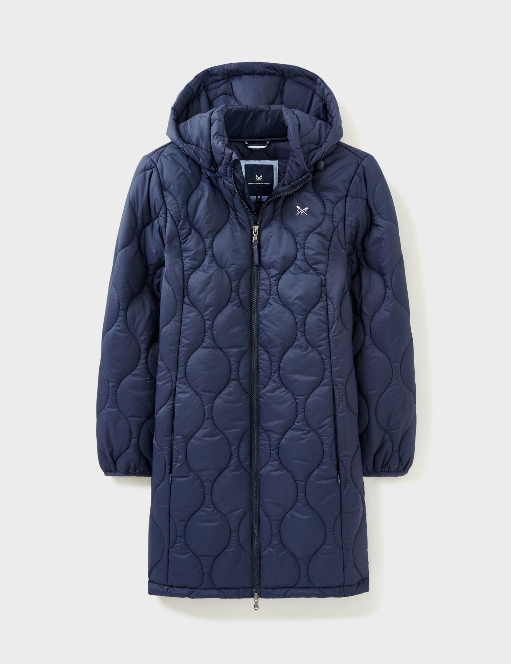 Quilted Lightweight Hooded Longline Coat image 2
