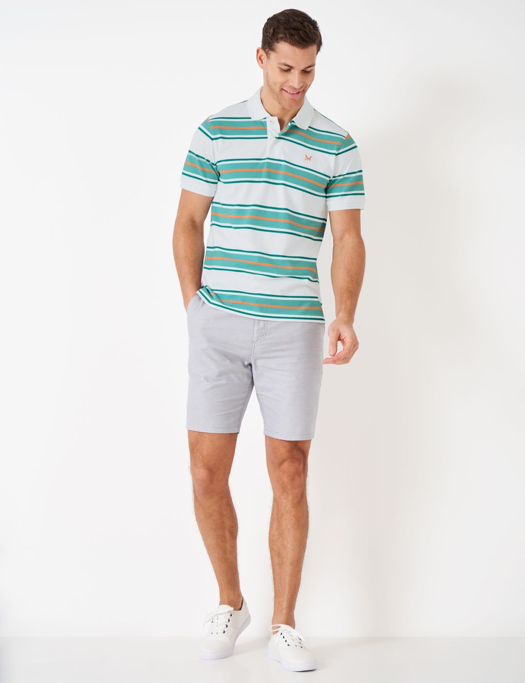 Pure Cotton Striped Polo Shirt image 3