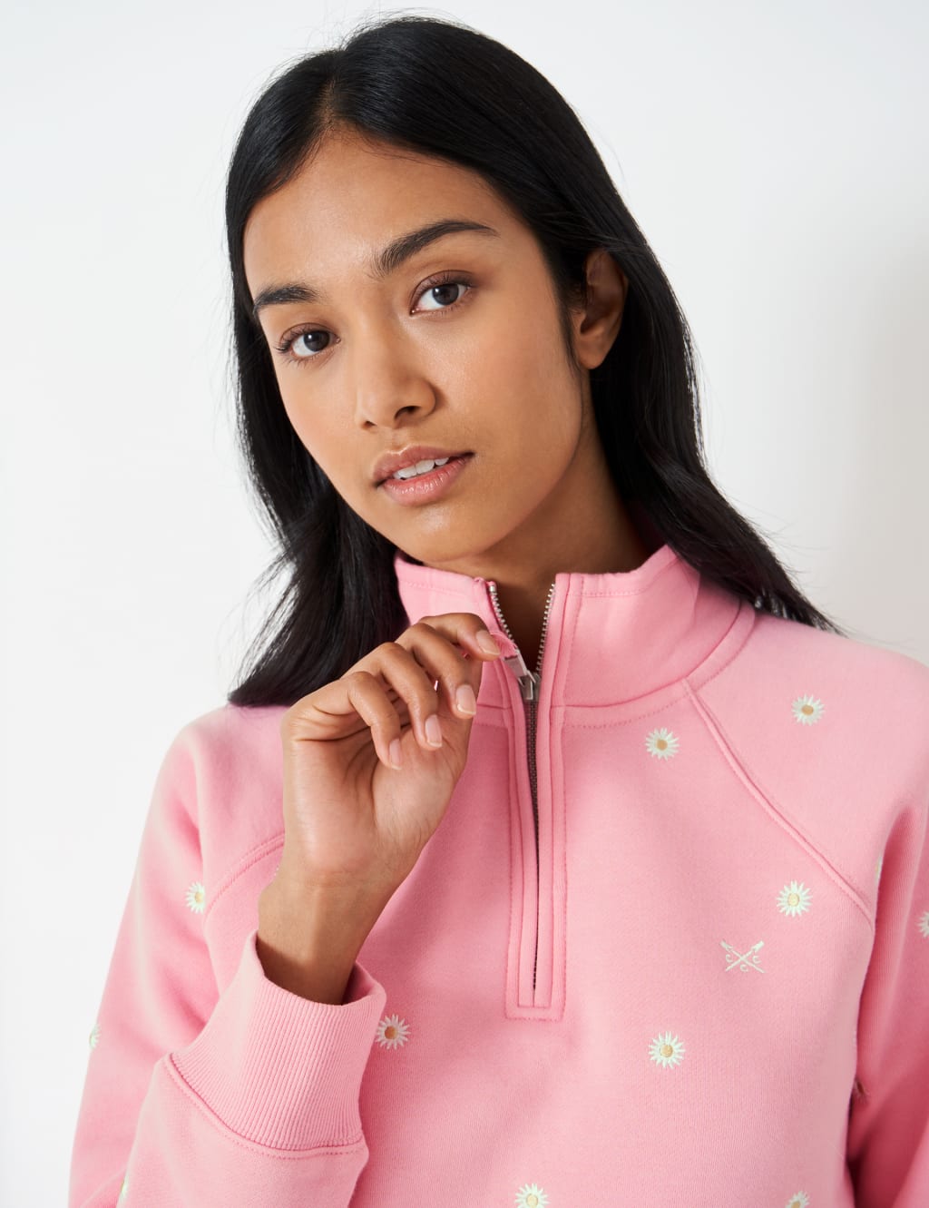 Cotton Rich Striped Half Zip Sweatshirt image 5