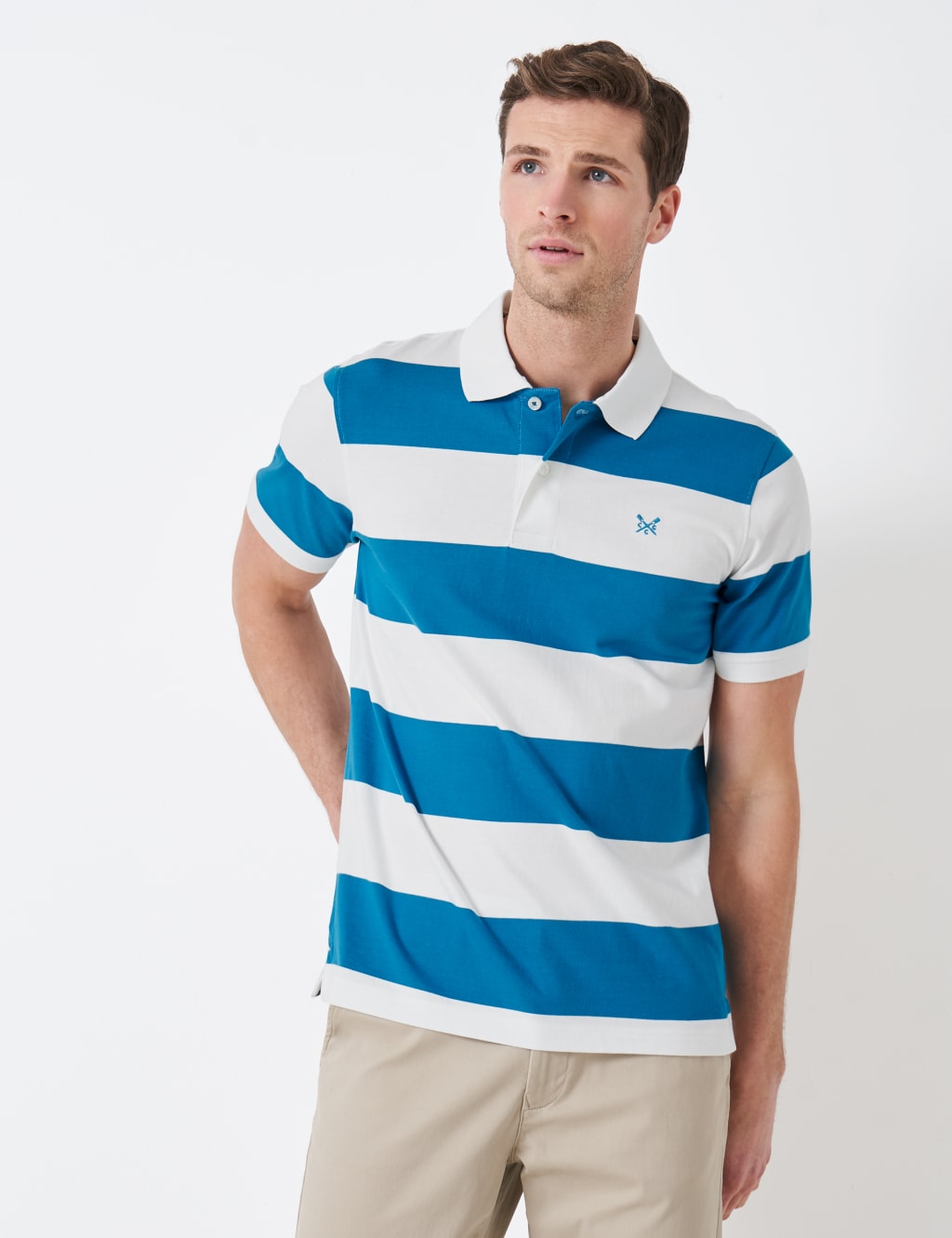 Pure Cotton Striped Polo Shirt image 1