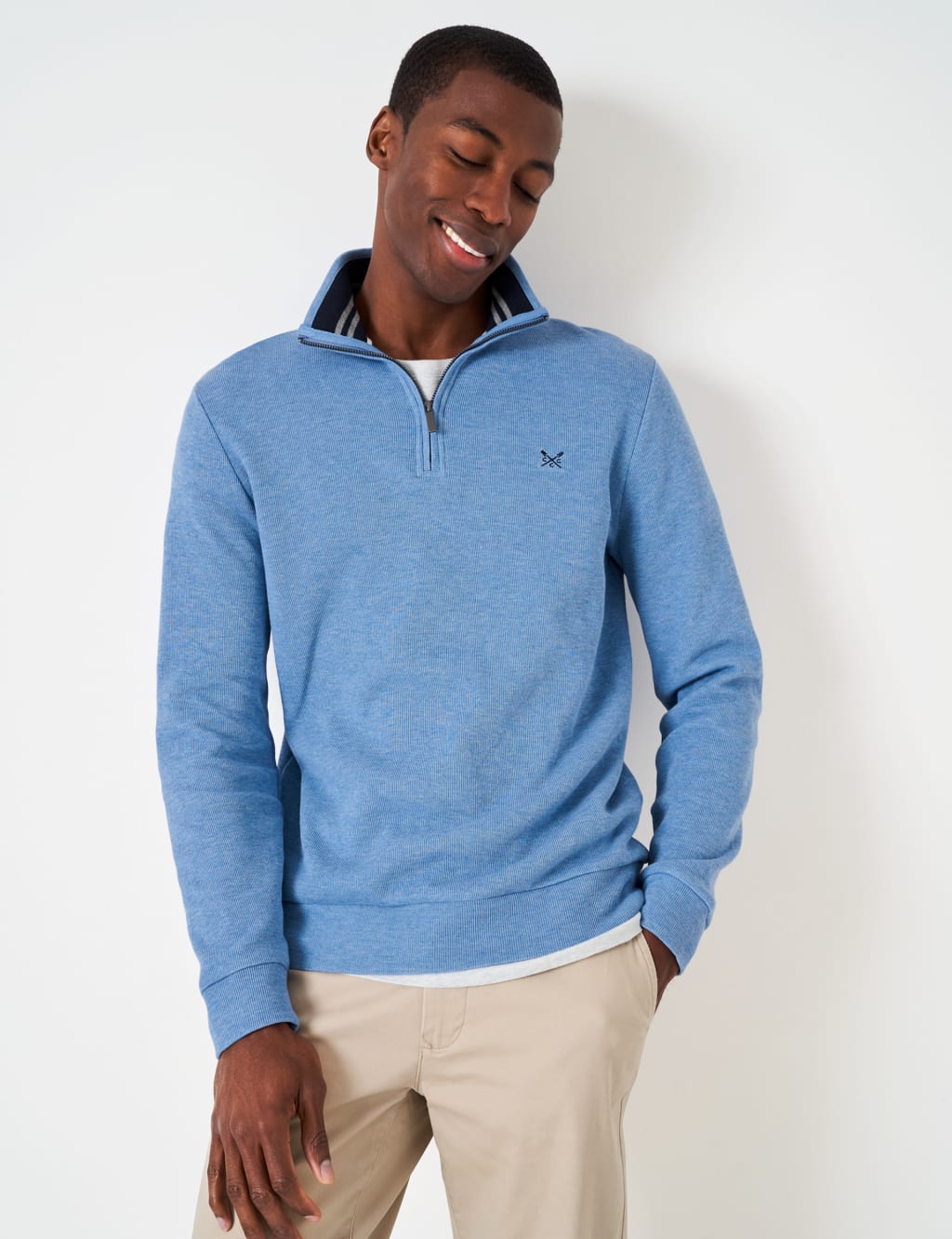 Pure Cotton Half Zip Sweatshirt