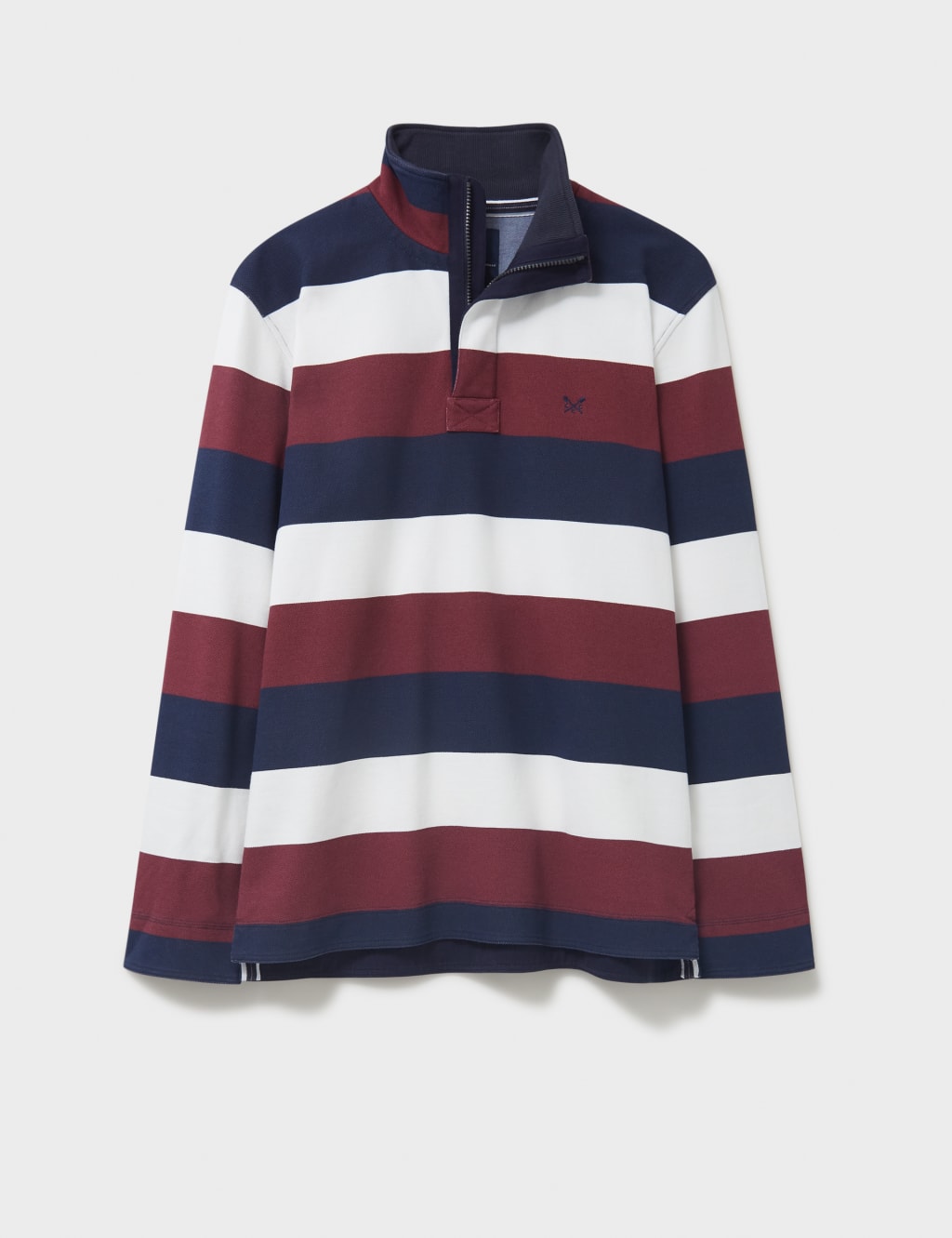 Pure Cotton Striped Half Zip Sweatshirt image 2