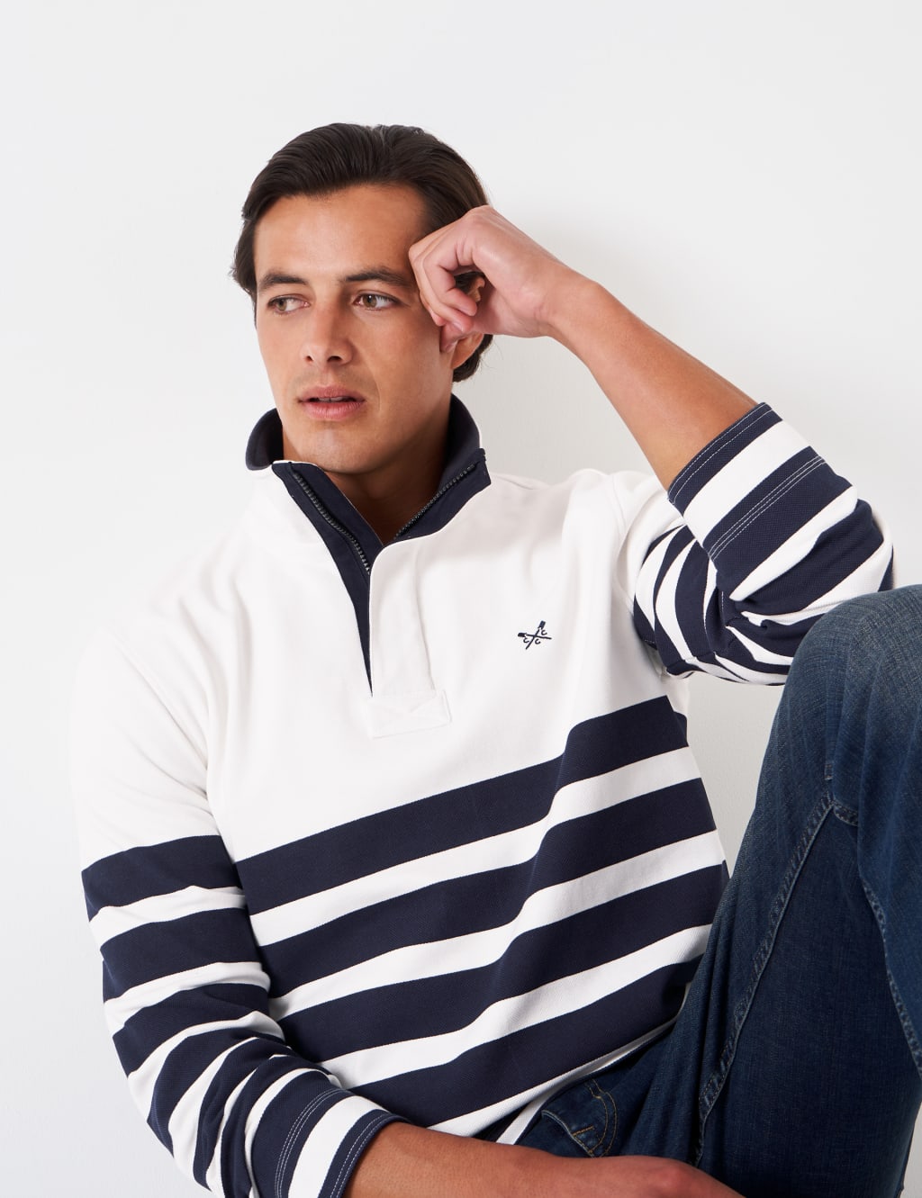 White Long Sleeve Hoodie Size M main image 1