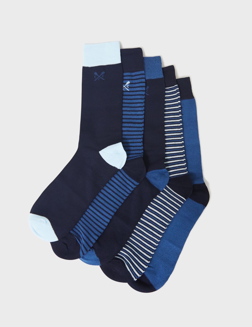 5pk Striped & Plain Socks image 1
