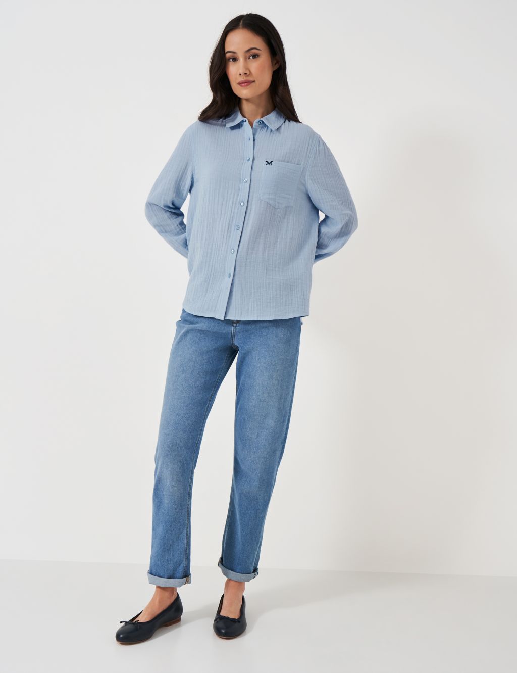 Pure Cotton Textured Relaxed Shirt