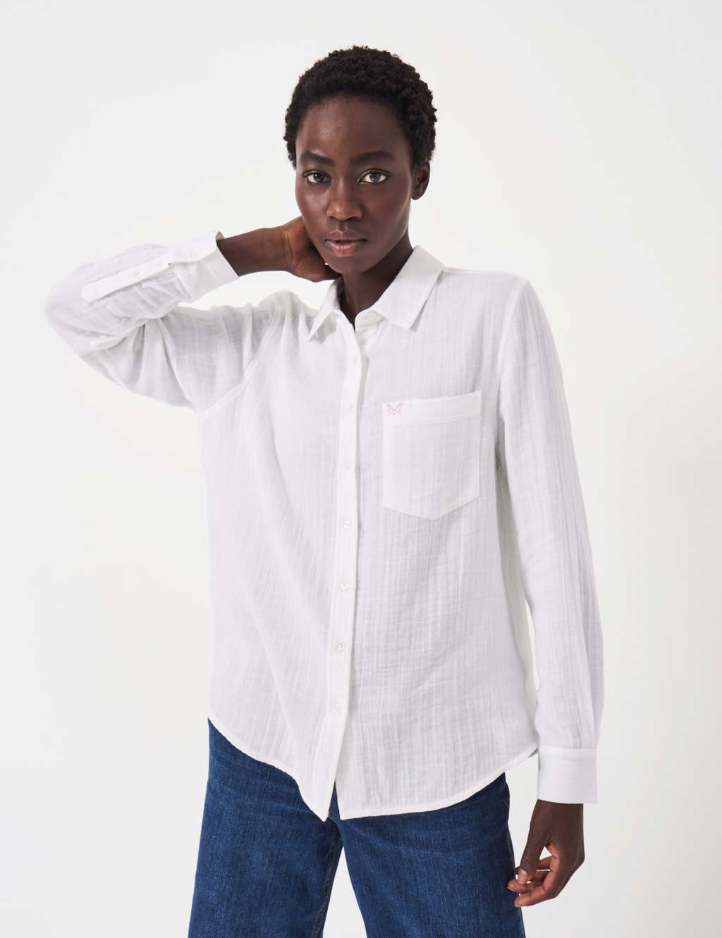 Pure Cotton Textured Relaxed Shirt