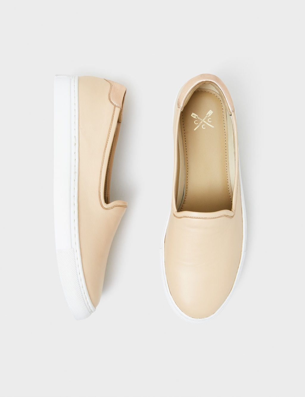 Leather Slip On Trainers image 4