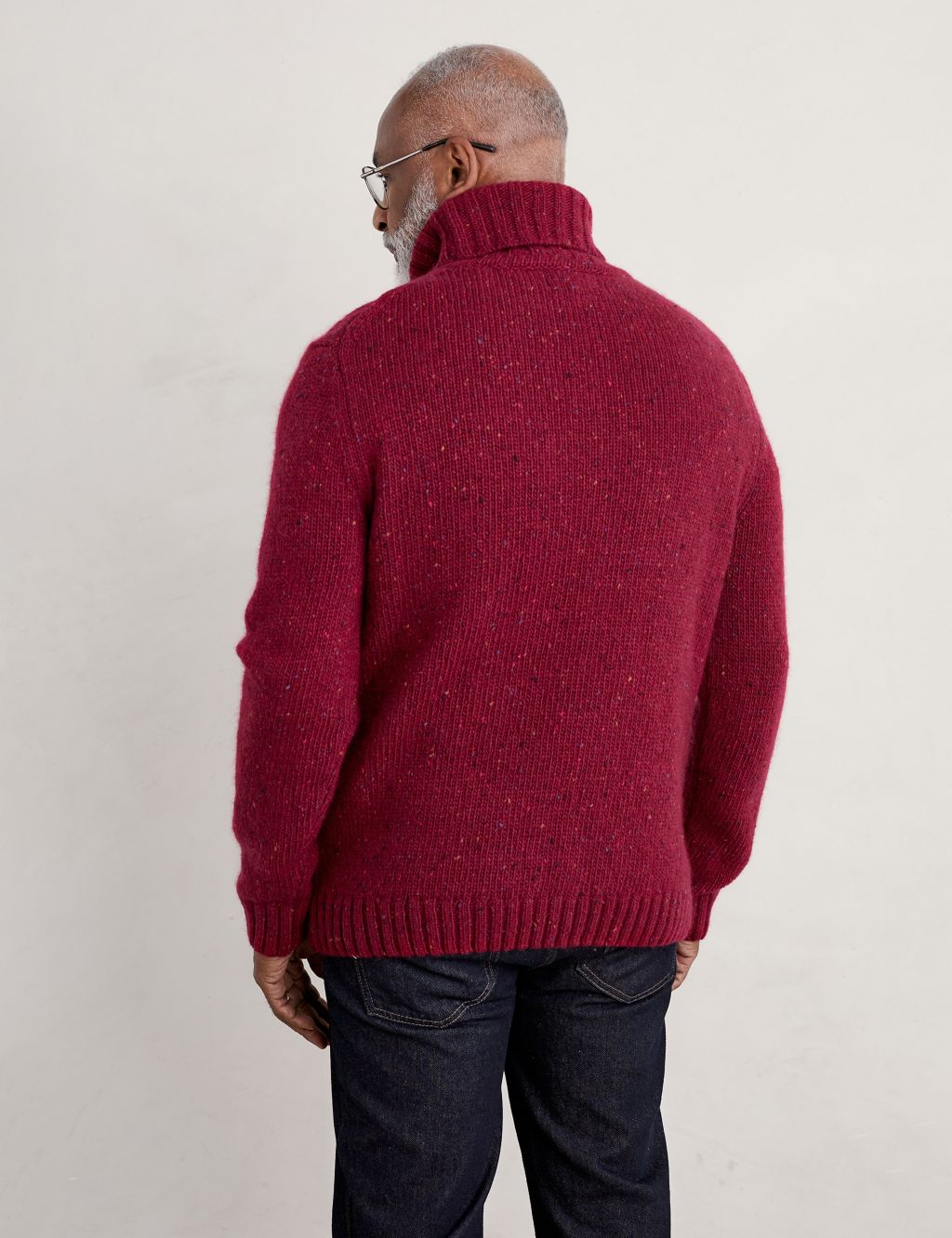Pure Wool Chunky Funnel Neck Jumper image 4