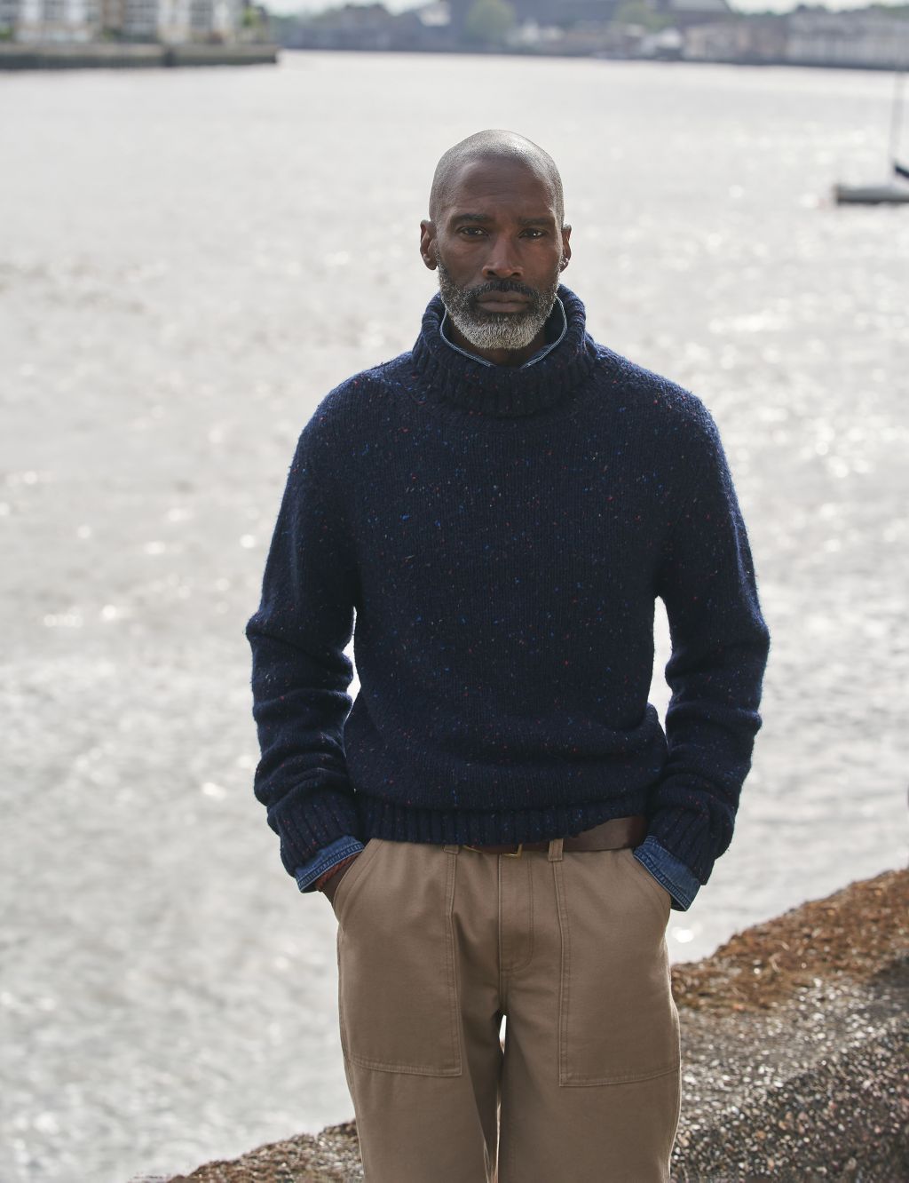 Pure Wool Chunky Funnel Neck Jumper image 1