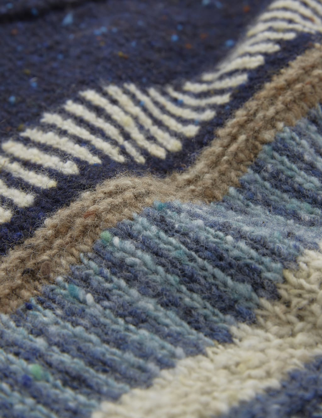 Pure Wool Block Stripe Crew Neck Jumper image 6