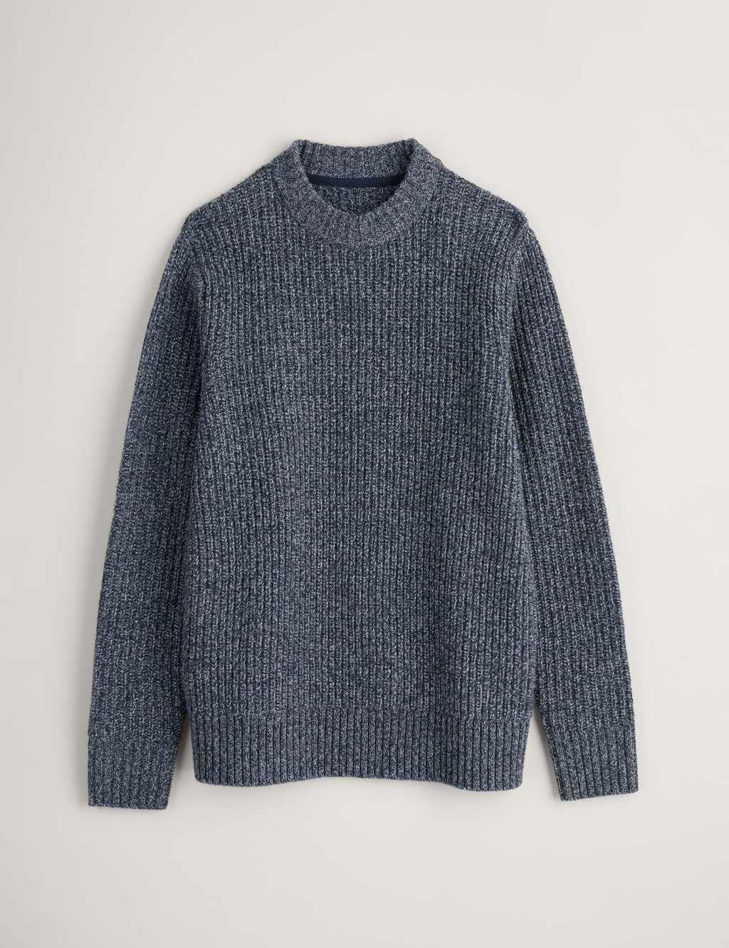 Lambswool Rich Ribbed Crew Neck Jumper image 2