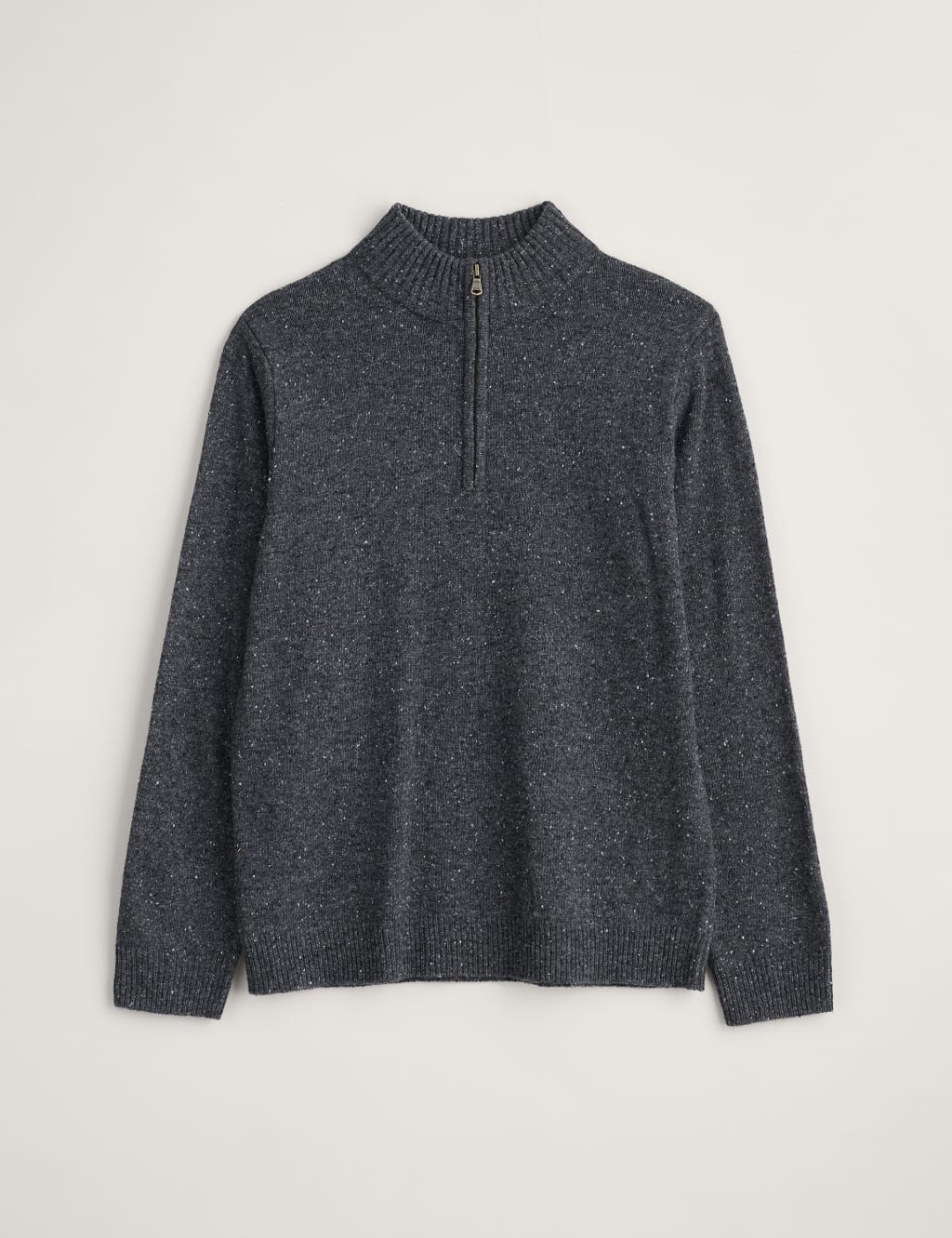 Lambwool Rich Funnel Neck Half Zip Jumper image 2