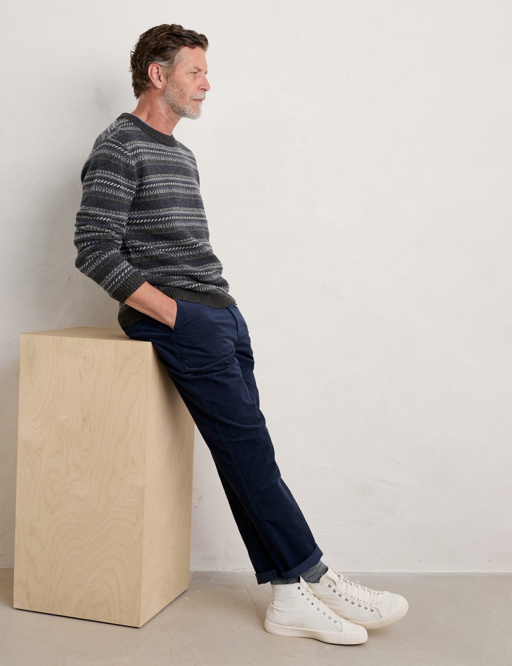 Lambswool Rich Fair Isle Crew Neck Jumper image 3