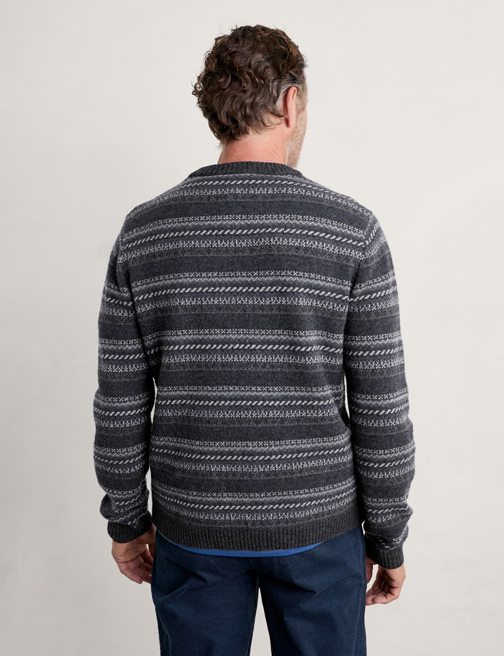Lambswool Rich Fair Isle Crew Neck Jumper image 4