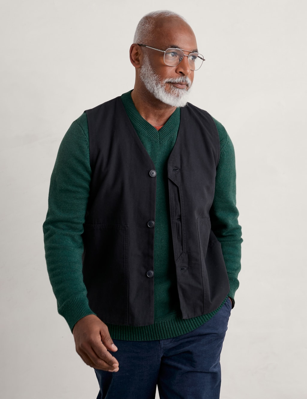 Organic Cotton V-Neck Jumper image 3