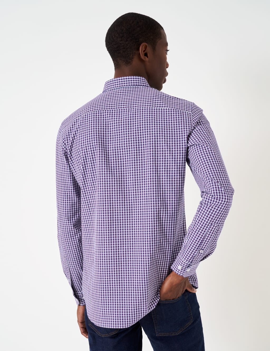 Slim Fit Pure Cotton Check Oxford Shirt image 4