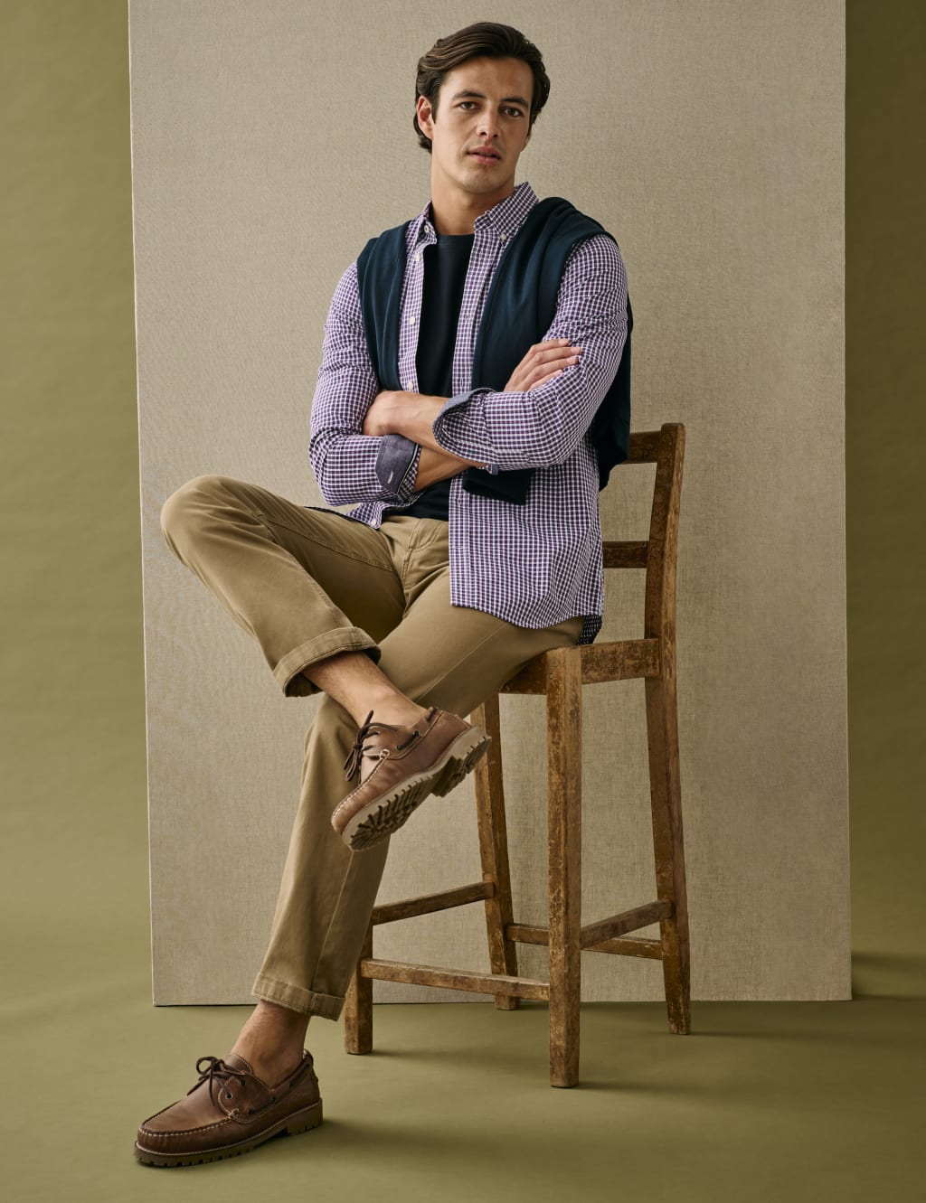 Slim Fit Pure Cotton Check Oxford Shirt image 6