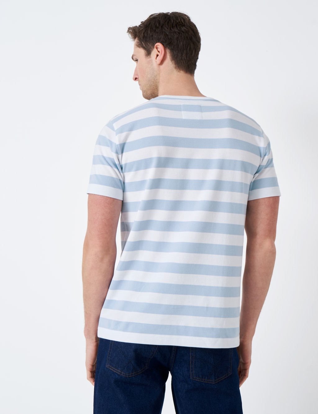 Pure Cotton Striped Crew Neck T-Shirt image 3