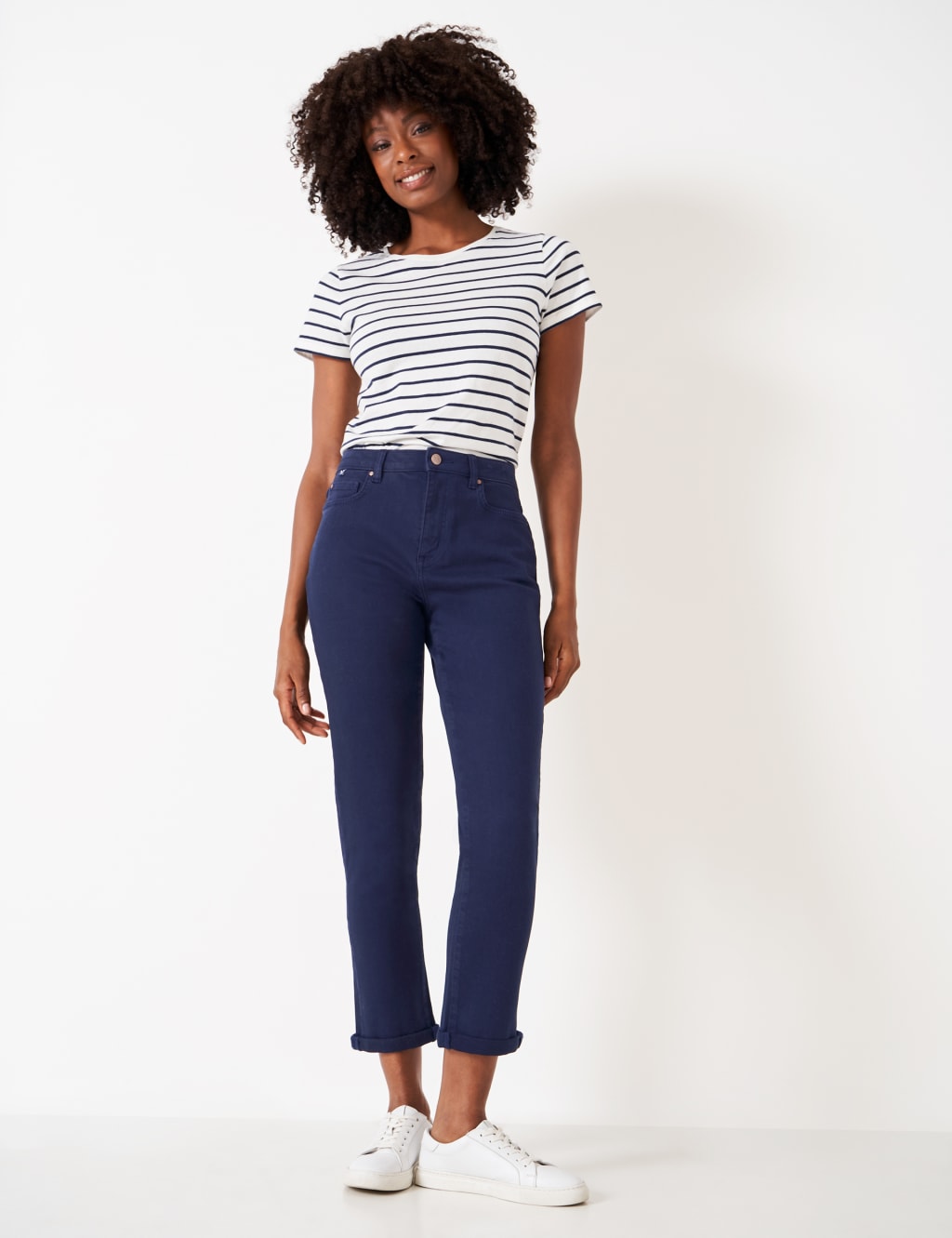 Mid Rise Straight Leg Jeans