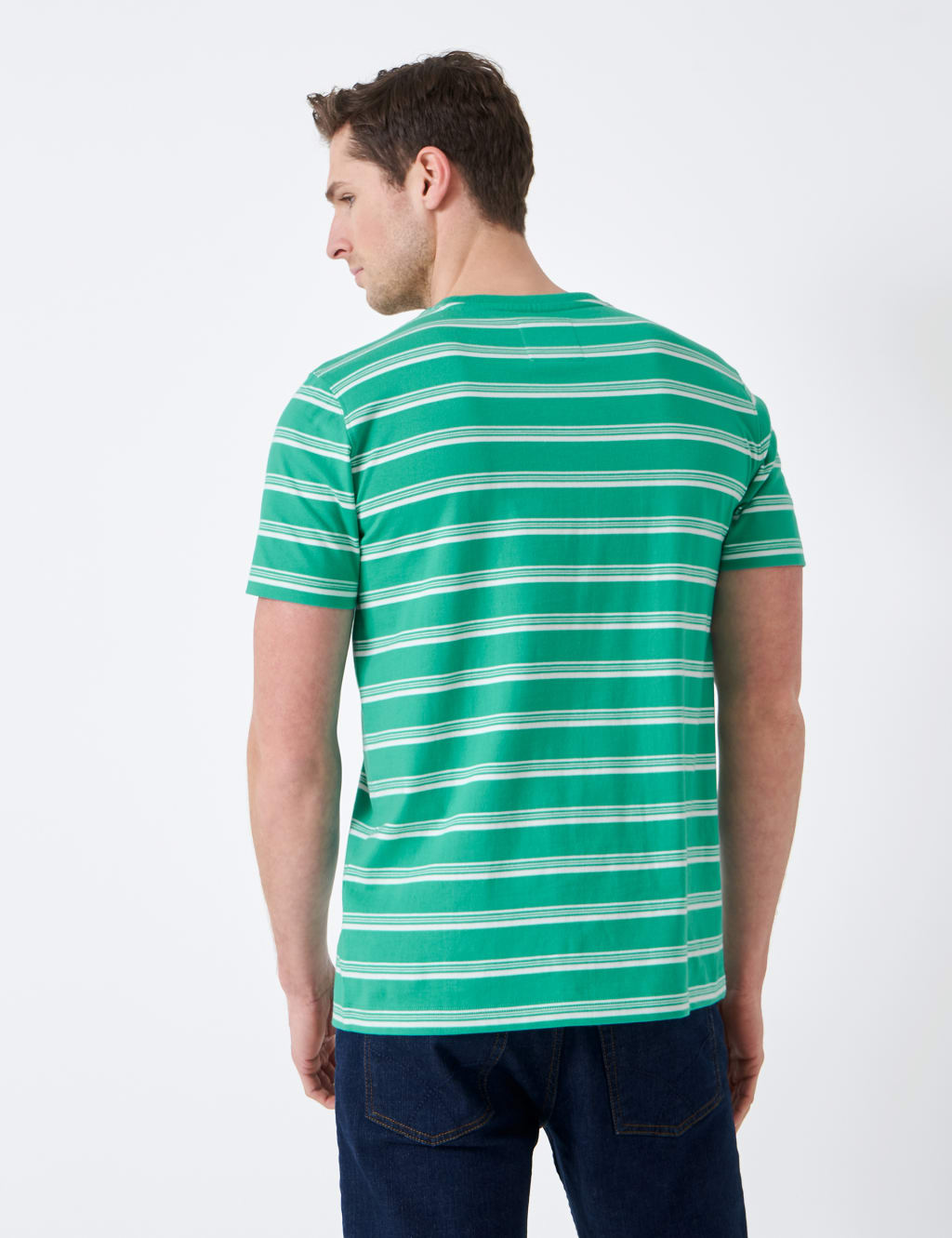 Pure Cotton Striped Crew Neck T-Shirt image 4