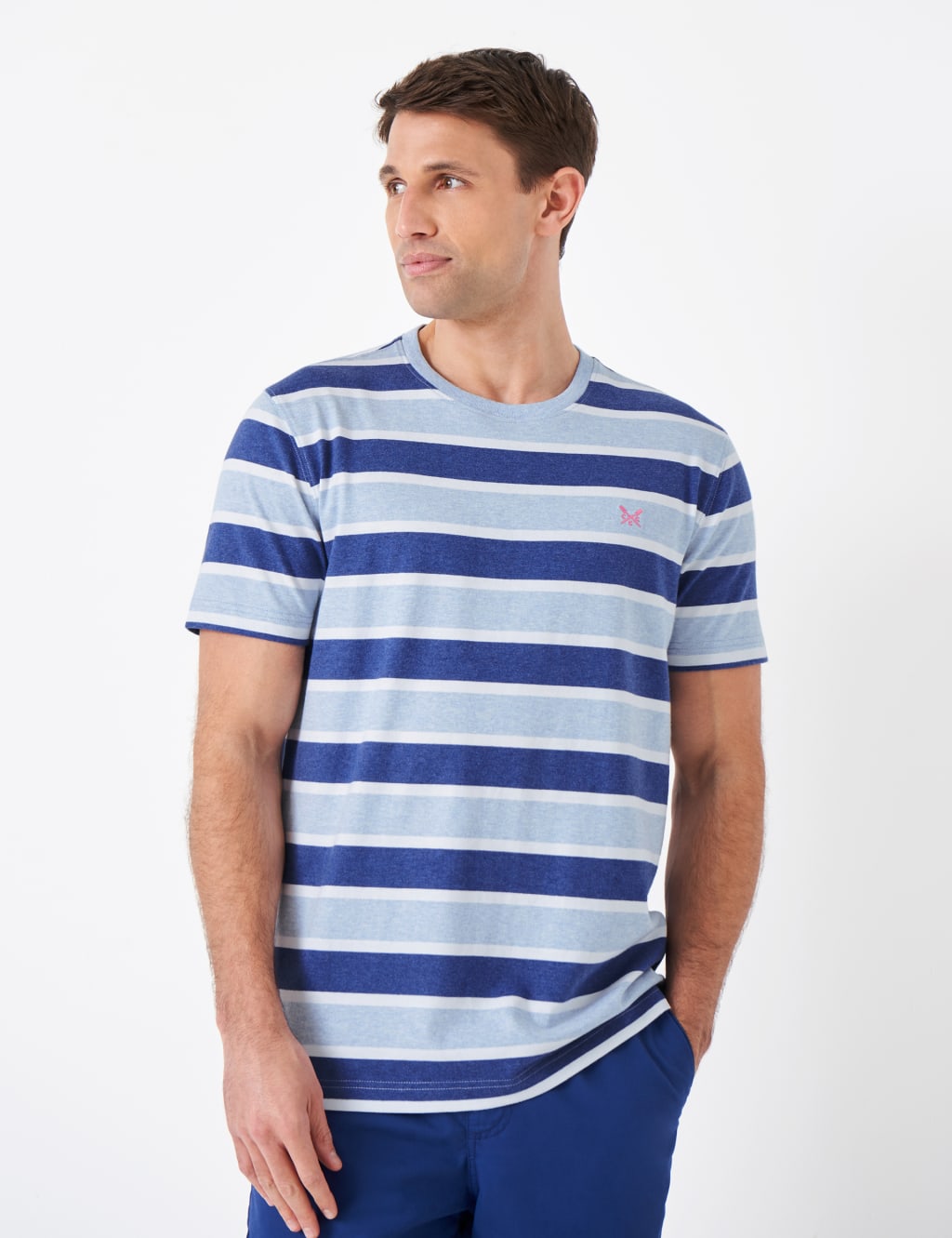 Pure Cotton Striped Crew Neck T-Shirt image 1